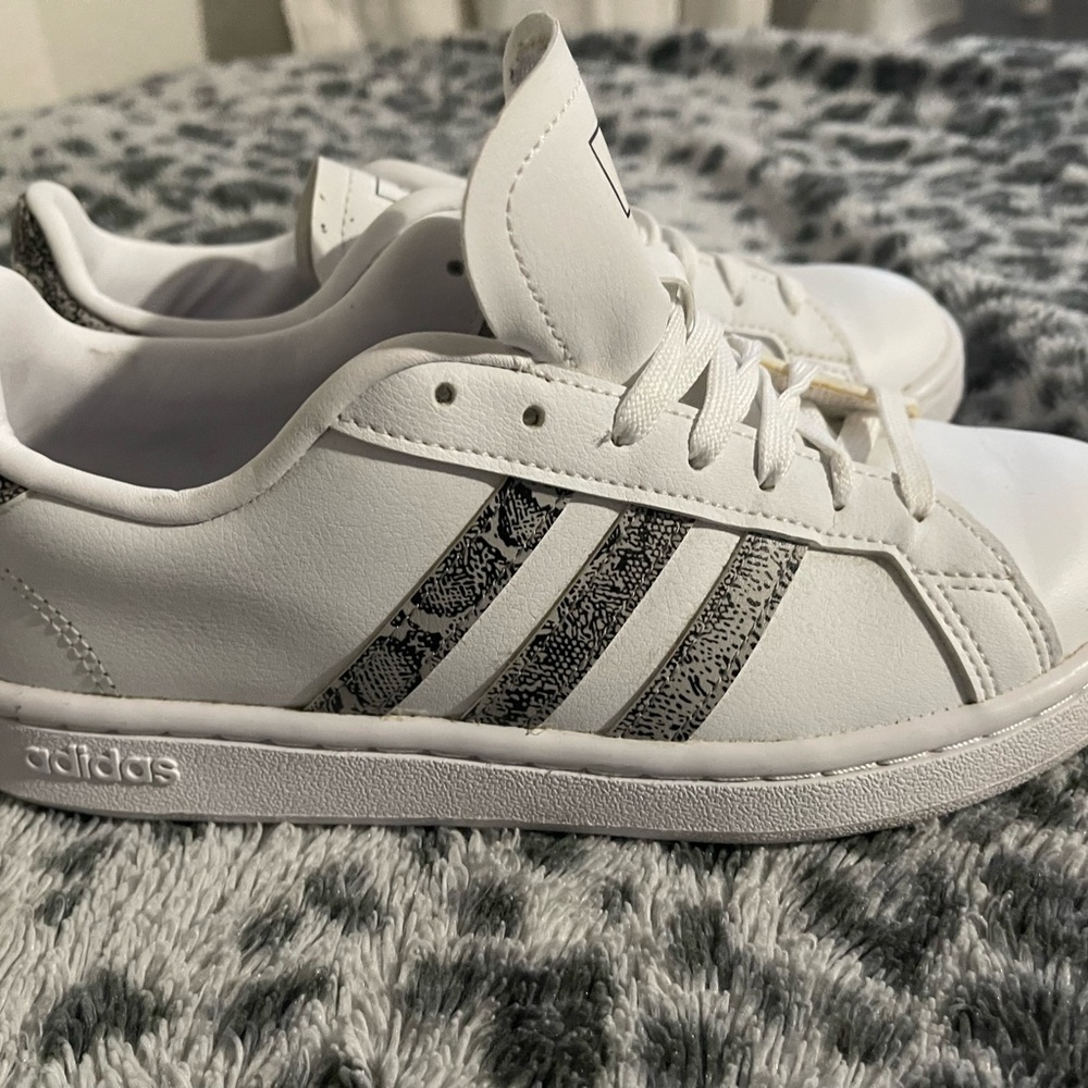 Adidas snake print sneakers